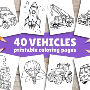 Easy Coloring Pages For Kids Toddlers Preschoolers Toddler Coloring Book Simple Coloring Pages Vehicles Coloring page Printable Kindergarten