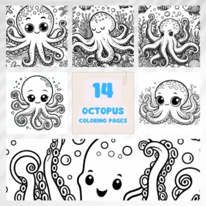 Octopus Coloring Pages - Printable Octopus Designs - DIY Kids Coloring Sheets