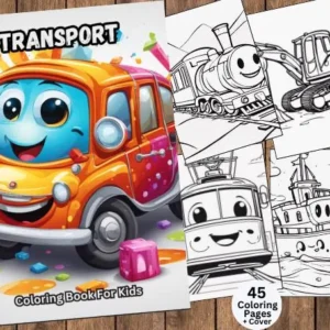 Transport Coloring, Transportation Coloring Page, Kids Coloring, Vehicle Coloring, Car Coloring